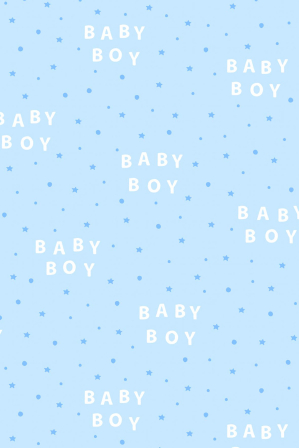 detail Dárkový papír role 70x200cm, Baby boy, světlá modrá